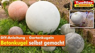 DIY Gartendeko Betonkugeln selbst gemacht tueftler [upl. by Gemma]