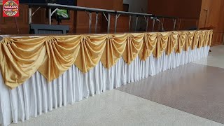 DIY 1 Elegant Cloth Decoration Stage Skirting Fan shape ITHAILAND [upl. by Lari]