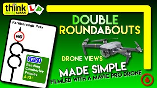 ROUNDABOUTS Double Roundabouts Choosing Lanes Driving Lesson from Think Driving School with Drone [upl. by Eitten]