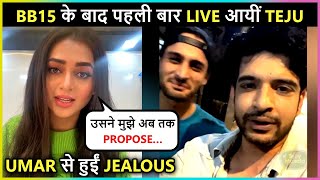 Tejasswi Prakash FIRST LIVE After Winning Bigg Boss 15 Gets JEALOUS From Umar Talks About Marriage [upl. by Fayina]