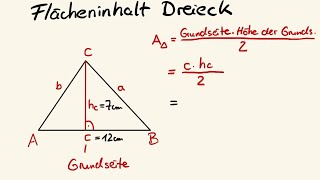 Flächeninhalt für Dreieck [upl. by Meikah]