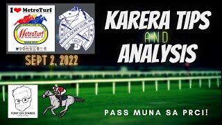 KARERA TIPS and ANALYSIS  September 2 2022  San Lazaro Leisure Park  Carmona Cavite [upl. by Skardol]