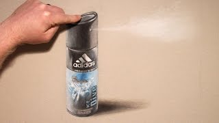 Drawing Timelapse Illusion Adidas Spray Can [upl. by Savell]