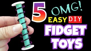 DIY FIDGET TOYS  HOW TO MAKE HOMEMADE FIDGETS  5 MINUTE FIDGET TOYS  EASY DIY FIDGET TOY STRAWS [upl. by Redliw]