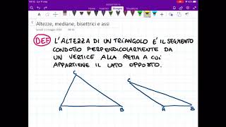Prima media altezze mediane bisettrici e assi [upl. by Selim27]
