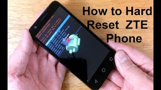 How to reset ZTE Phone to factory settings  How to open LOCKED Android phone ZTE Reset  EASY [upl. by Siloam469]