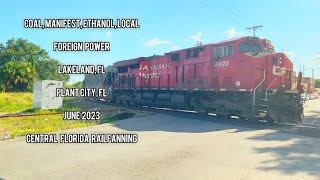 Railfanning Lakeland FL amp Plant City FL ft Canadian Pacific Kansas City Southern [upl. by Johnsson992]