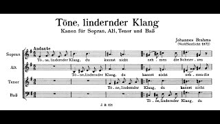 Johannes Brahms  Töne lindernder Klang WoO 28 [upl. by Riabuz39]