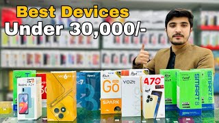 Best Devices Under 30000 realme infinix redmi itel tecno [upl. by Ahsener106]