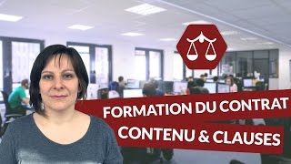 La formation du contrat  contenu clauses générales et particulières  STMG Droit  digiSchool [upl. by Anetsirk]