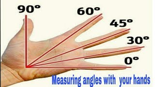 HOW TO USE YOUR HANDS TO APPROXIMATELY MEASURE ANGLES [upl. by Repinuj]