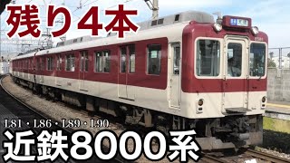 【残りわずか】近鉄8000系は8A系の投入で廃車が進行中／8A系は5本が運行中もすでに6本目が製造完了で陸送確認 大和西大寺駅・平端駅・新田辺駅にて 202411 [upl. by Kristof677]