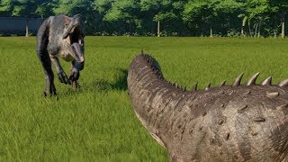 Allosaurus VS Majungasaurus  Jurassic World Evolution [upl. by Yetnom]