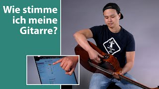 Gitarre stimmen  Gitarre richtig stimmen mit und ohne Stimmgerät [upl. by Anaujd761]