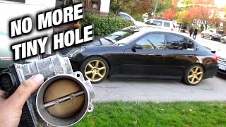 75mm Big Bore Throttle Body Upgrade  G35 350Z 350GT [upl. by Shevlo]