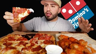 Dominos Pizza amp Wings MUKBANG • EATING SHOW [upl. by Artap221]