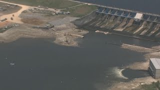 Crews work to make repairs to Lake Livingston Dam spillway [upl. by Tanney545]