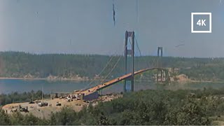 Tacoma Bridge Collapse 1940 The Wobbliest Bridge In The World  Colorized amp Upscaled 4K [upl. by Uah67]