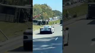 Overturned semitruck on I24 EB in Tennessee [upl. by Veejar]