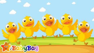 🦆 Five little ducks went swimming one day  Rhymes for babies  BabyBag Nursery Rhymes [upl. by Gurtner]