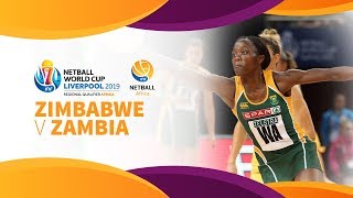 Zimbabwe v Zambia  Africa Netball World Cup Qualifiers  Day 3 [upl. by Ehsom]