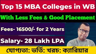 MBA Colleges in Kolkata  Cutoff  Fees Structure  Placements  Kolkata MBA Admission ✅ [upl. by Ahscrop]