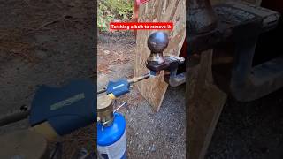 Torching a nut  bolt will help remove it by expanding  contracting tools reno mechanic DIY [upl. by Arita]