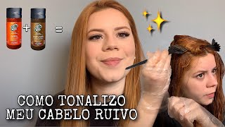 Tonalizando meu cabelo EM CASA com KAMALEÃO COLOR [upl. by Treblihp]