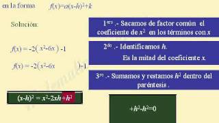 Completar cuadrados en una función cuadrática para encontrar el vértice de su gráfica [upl. by Doowle]