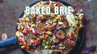 Baked Brie with Jam and Nuts in 15 Minutes  The Mediterranean Dish [upl. by Kreda]