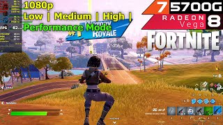 Fortnite  Ryzen 7 5700G amp 16gb  Vega 8  Performance Mode Is A WOW [upl. by Nethsa389]