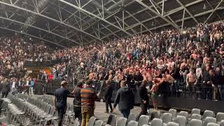 Arek Wrzosek thanks Legio Warschau hooligans for support during Glory vs Badr Hari fight [upl. by Ahilam]