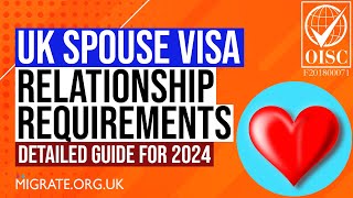 UK Spouse Visa Relationship Requirements 2024 Guide  What You Should Know [upl. by Anahc]