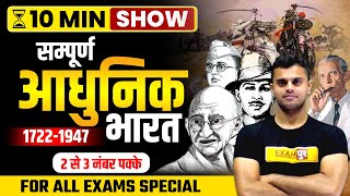 संपूर्ण आधुनिक भारत 1722 से 1947 तक  THE 10 MINUTE SHOW BY VINISH SIR SSC GD DELHI POLICE 2023 [upl. by Ricoriki491]