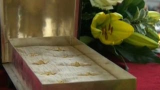 Vatican displays reputed bones of St Peter [upl. by Dodge822]