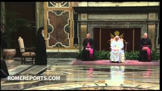 Pope Francis changes throne for a white chair [upl. by Marylinda]