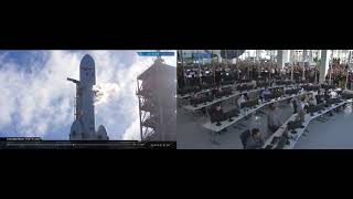 Falcon Heavy Flight and Reactions at SpaceX [upl. by Rimhsak]