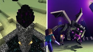 THE END  I defeated ender dragon In minecraft survival [upl. by Alliuqal]