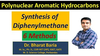 Synthesis of Diphenylmethane  Dr Bharat Baria [upl. by Yrod]