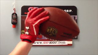 How to Keep Your Football Gloves Sticky  Use Grip Boost [upl. by Leonanie]