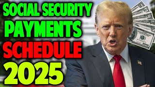 Social Security Payments Schedule 2025  Exact Dates amp Amoounts Reveald  Don’t Miss Out [upl. by Aenit]