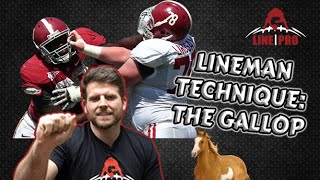 OL Gallop Technique for Power Double Teams  Linepro Tips 024 [upl. by Berl]