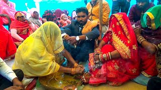 Bagheli Shadi Bina Pandit Ke Vivah Sampan Vikash Sang Annu Ka Kanyadan weddingvideo [upl. by Kelwunn]