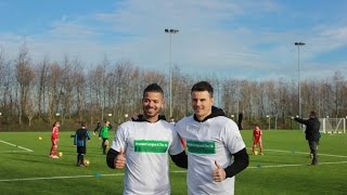 Freestyle football display on new 3G pitch at Wodson Park [upl. by Erdnaid]