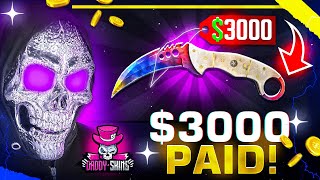 DADDYSKINS TALON KNIFE MARBLE FADE  l DADDYSKINS PROMO CODE l DADDYSKINS CASE OPENING l [upl. by Nosreffej]