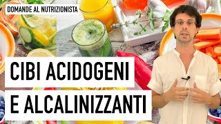 Cibi acidogeni e alcalinizzanti [upl. by Kwarteng]