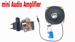 Simple clear sound audio amplifier using mobile charger Simple Electronic [upl. by Bicknell255]