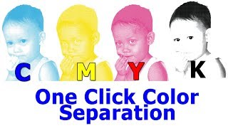 ONE CLICK CMYK COLOR SEPARATION USING ADOBE PHOTOSHOP  SILKSCREEN PRINTING TUTORIALS [upl. by Hemphill]