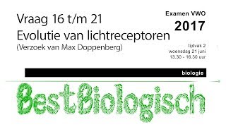 Biologie examen VWO 2017 2e tijdvak vraag 16 tm 21 [upl. by Portingale713]