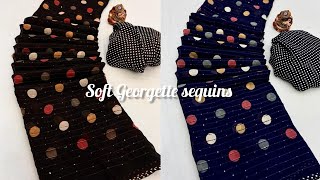 Soft Georgette sequins  Rs999  WhatsApp no8790873733 [upl. by Christina]